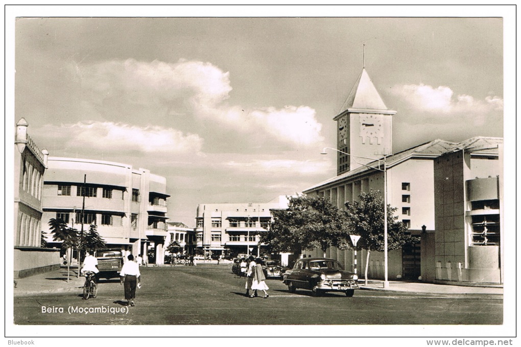 RB 1064 -  Real Photo Postcard - Clock Tower - Beira Mozambique - Ex Portugal Colony - Mozambique