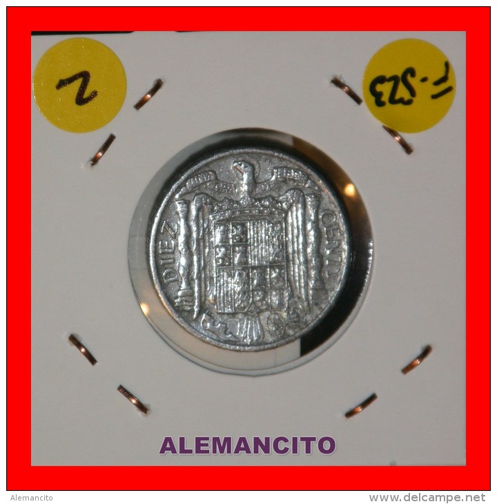 ESPAÑA -  MONEDA DE FRANCO AÑO 1953 - 10 Céntimos