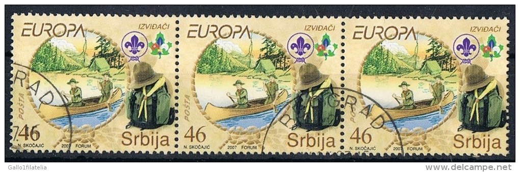 2007 - SERBIA  - EUROPA - CENTENARIO DEGLI SCOUTS. USATO - Oblitérés