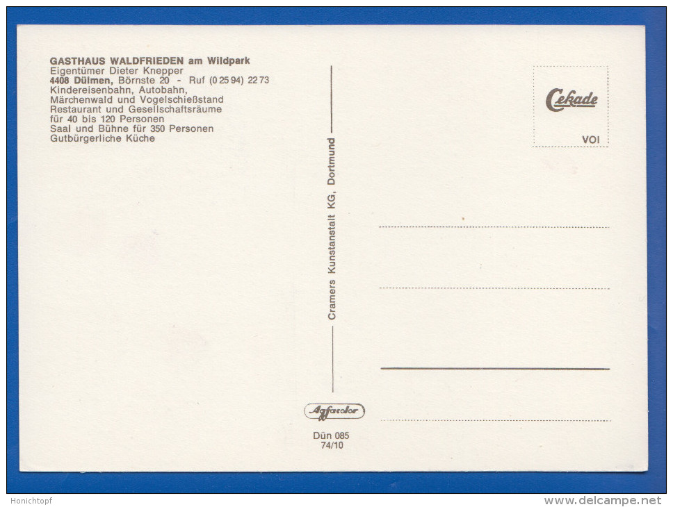 Deutschland; Börnste Dülmen; Gasthaus Waldfrieden Am Wildpark - Duelmen