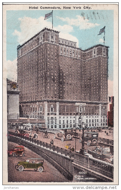 New York - Hotel Commodore - 1928 - With American Taxes And Belgian Taxes Stamps Laeken . - Central Park