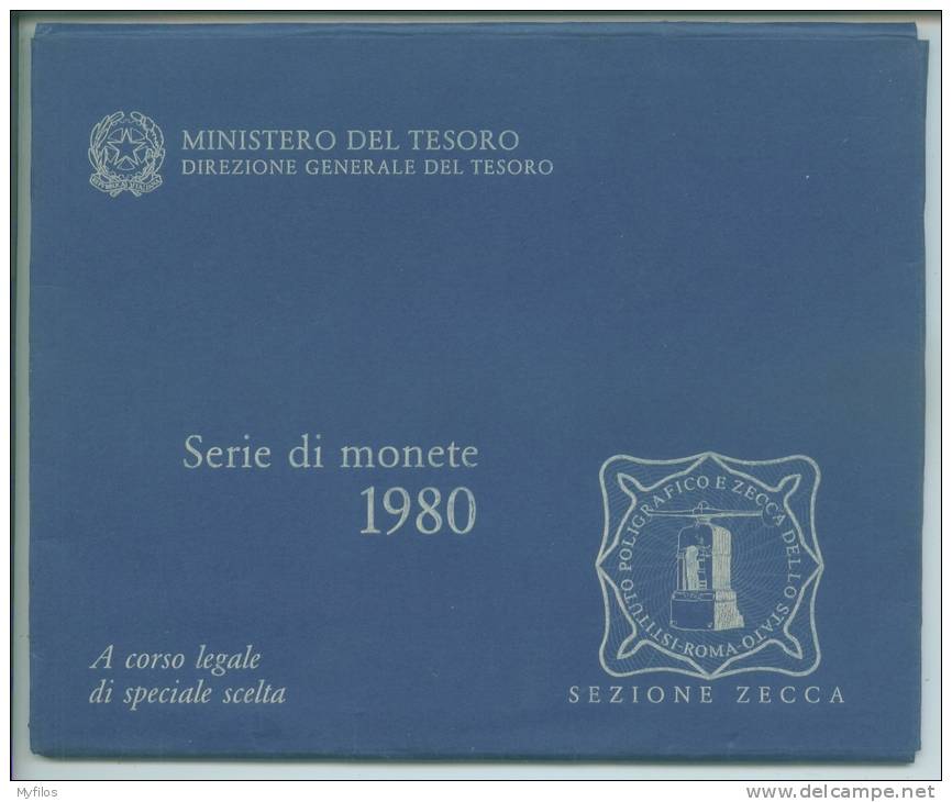 1980 ITALIA REPUBBLICA  ANNATA NUOVA FDC IN CONFEZIONE ZECCA - Jahressets & Polierte Platten