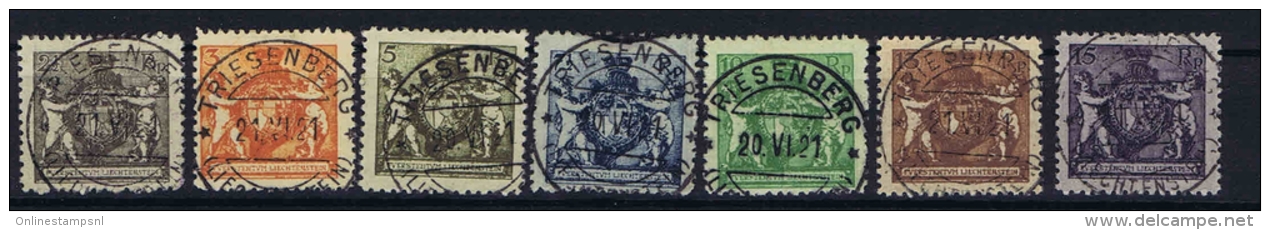 Liechtenstein: 1921 Mi Nr 45B - 52 B  Used Perfo 12,50 - Used Stamps