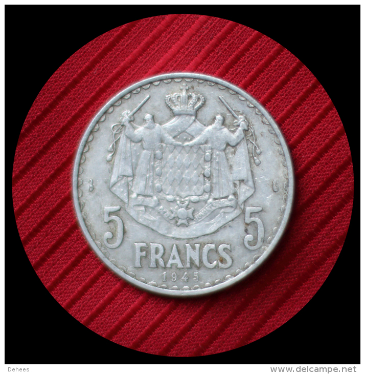 5 Francs Louis II Monaco 1945 - 1922-1949 Louis II