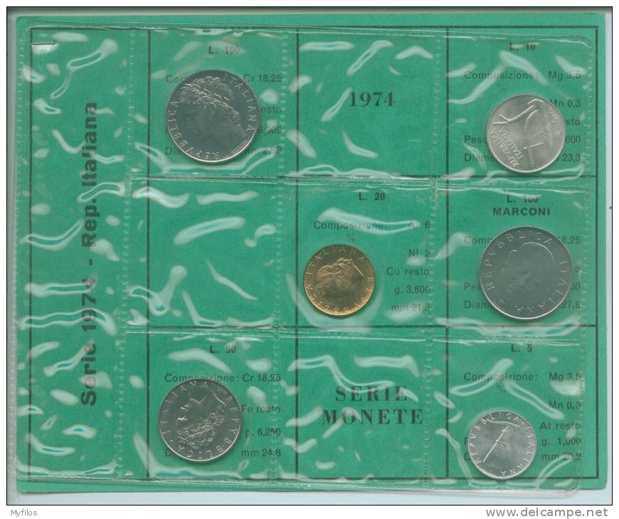1974 ITALIA REPUBBLICA ANNATA  DI CIRCOLAZIONE NUOVA FDC IN CONFEZIONE - Mint Sets & Proof Sets