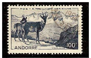 DH2054. ANDORRE FRANCAIS OBLITERE,  AERIENNE. - Used Stamps