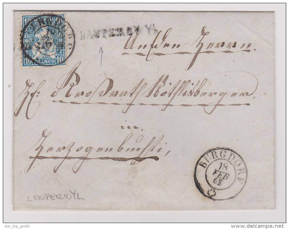 Heimat BE Lauperswyl 1863-02-18 Lang-O >Brief - Brieven En Documenten