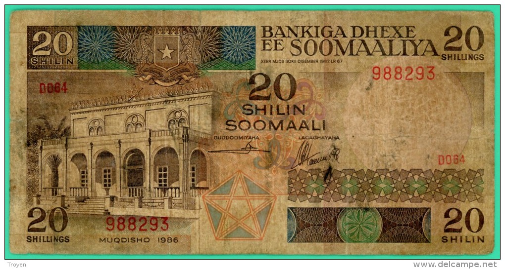 20 Shilin - Somalie - N°.988293 - 1986 - Tb - Somalia