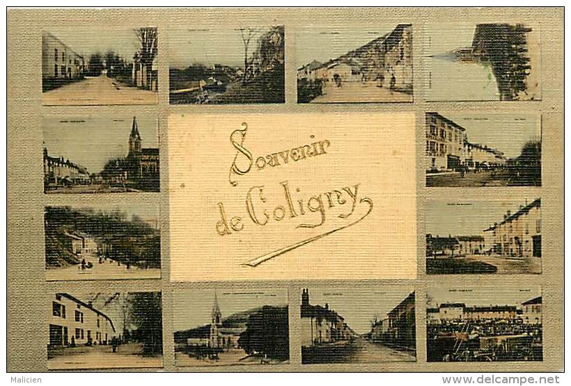 - Departements Divers - Ref DD185 - Ain - Coligny - Souvenir De Coligny - Carte Souvenir Colorisee - Lettres Dorres - - Non Classés