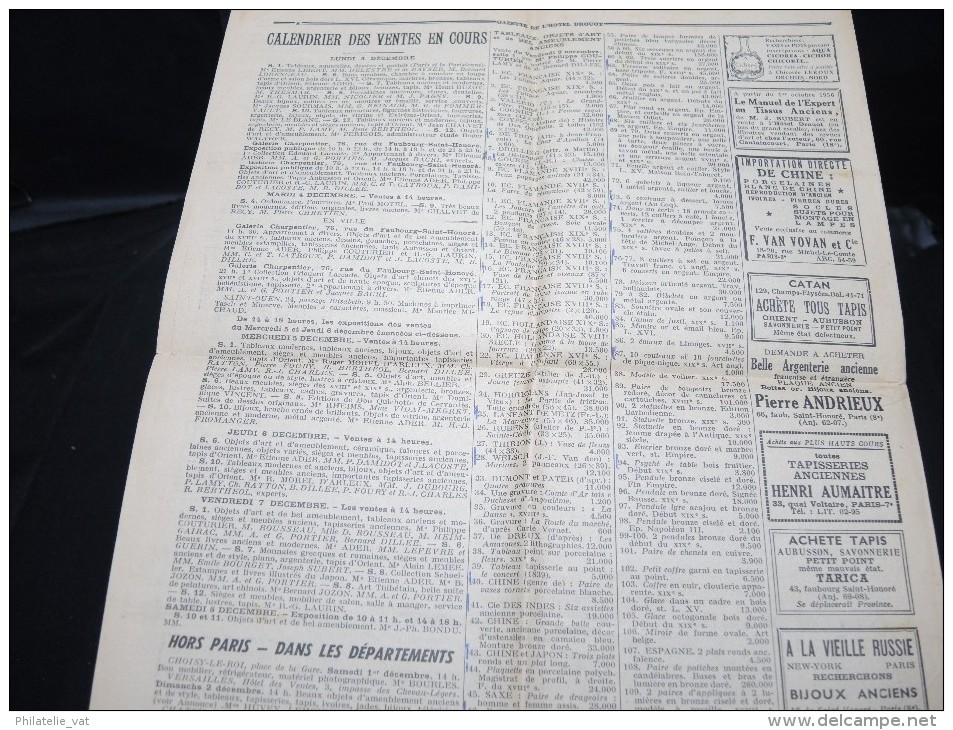 Journal " Gazette De L 'hotel Drouot " En 1956 - A Voir - Lot P12302 - 1950 à Nos Jours