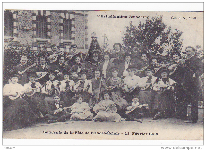 Cpa-22-saint Brieuc-souvenir De La Fete De Ouest Eclair (ouest France)-estudiantina 28/02/1909-edi Hamonic - Saint-Brieuc