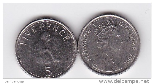 Gibraltar - 5 Pence 2006 VF Lemberg-Zp - Gibraltar