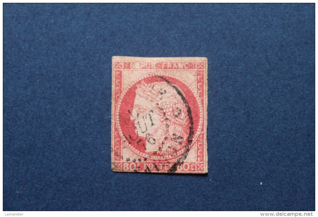 CÉRES 1849 ROUGE - 80 CENTIMES - Cérès