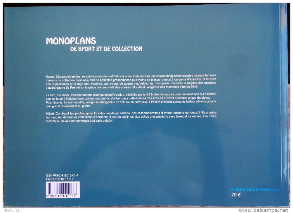 Mikaël Combaud - MONOPLANS De Sport Et De Collection - Bleu Ciel Éditions - ( 2010 ) . - Flugzeuge