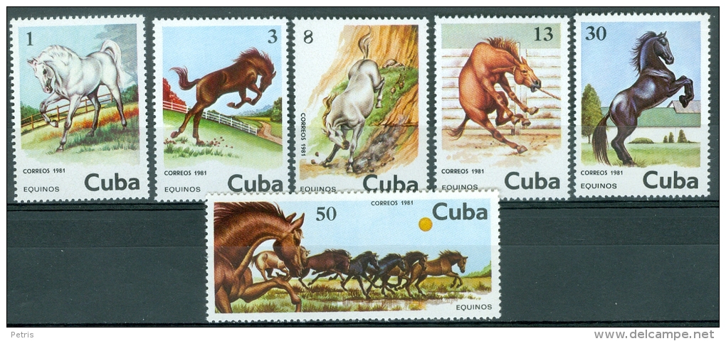 Cuba 1981 Horses MNH** - Lot. 4205 - Unused Stamps