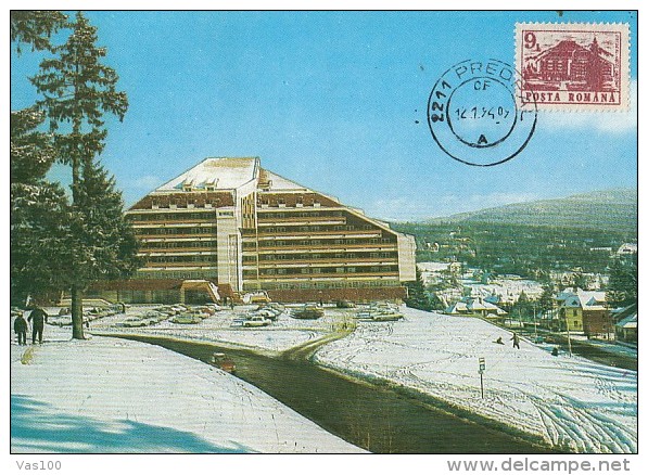 TOURISM, PREDEAL HORIZON HOTEL, CAR, CM, MAXICARD, CARTES MAXIMUM, 1994, ROMANIA - Hostelería - Horesca