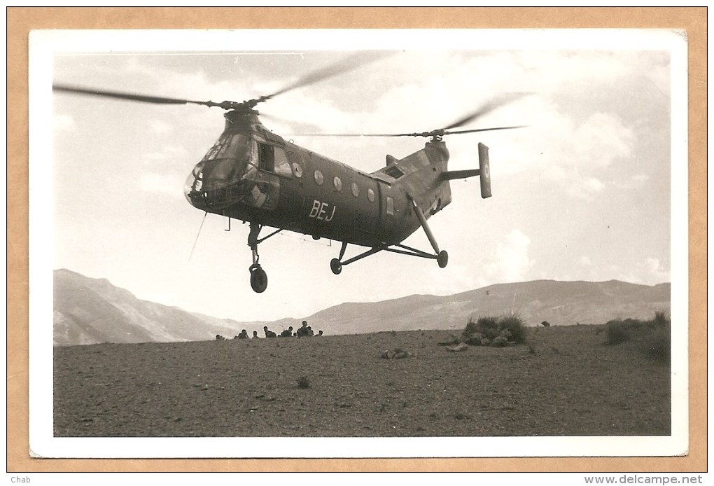 C.P.S.M. Hélicoptère  BEG - Verso: Cachet "Centre D´Instruction" - Voygée 1960 - AVIATION - AVION - Helikopters