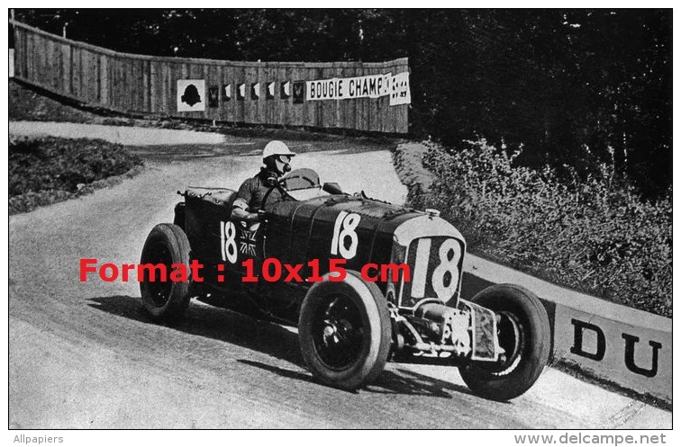 Reproduction D 'une Photographie D'une Bentley 4.5 L SC Henry Birkin 1930 - Other & Unclassified