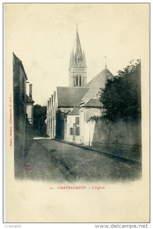 28 - CHATEAUNEUF - Eglise - Dos Simple - Châteauneuf