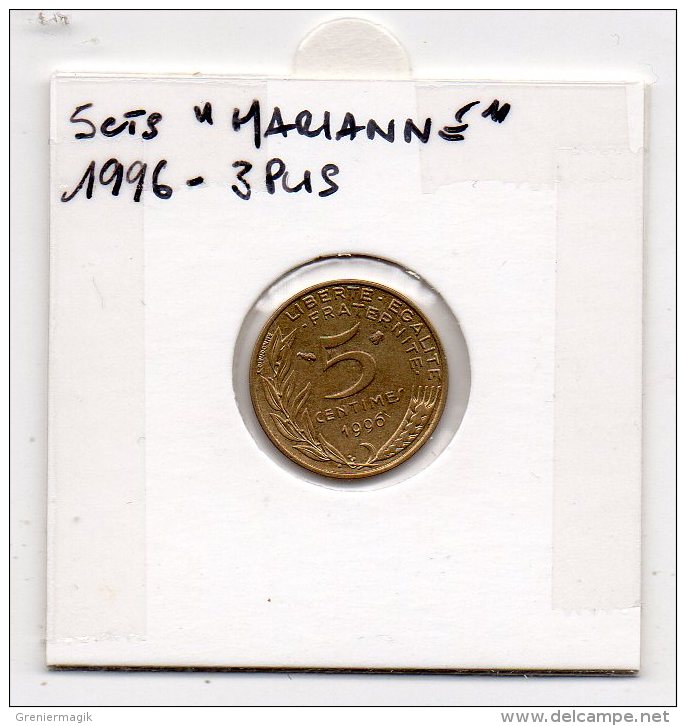 France - 5 Centimes 1996 - 3 Plis - SUP+ - (Marianne - Lagriffoul) - Autres & Non Classés