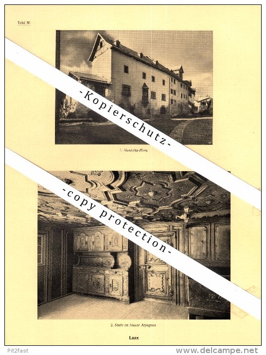 Photographien / Ansichten , 1925 , Laax , Sagogn , Schleuis , Prospekt , Architektur , Fotos !!! - Laax