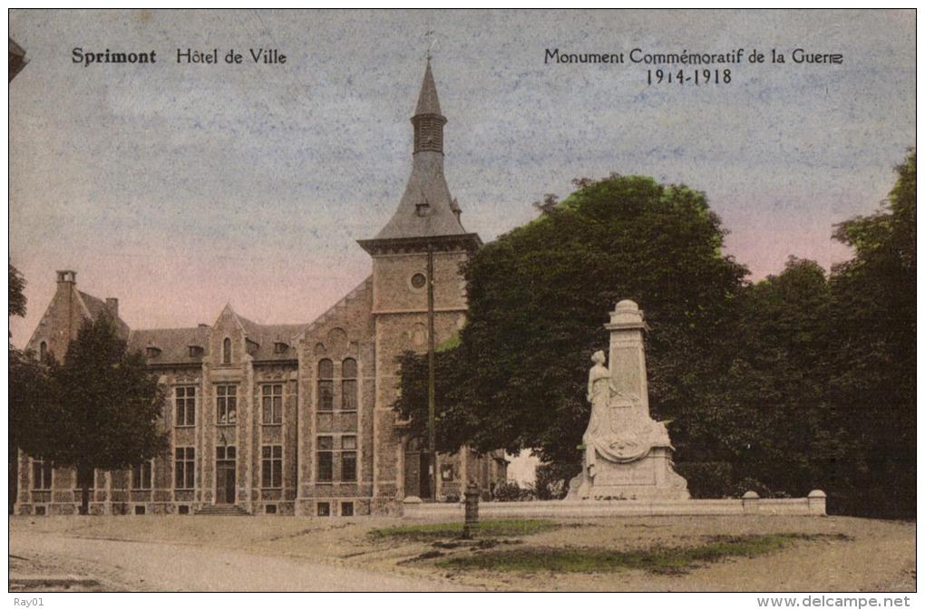 BELGIQUE - LIEGE - SPRIMONT - Hôtel De Ville - Monument Commémoratif De La Guerre 1914-1918. - Sprimont