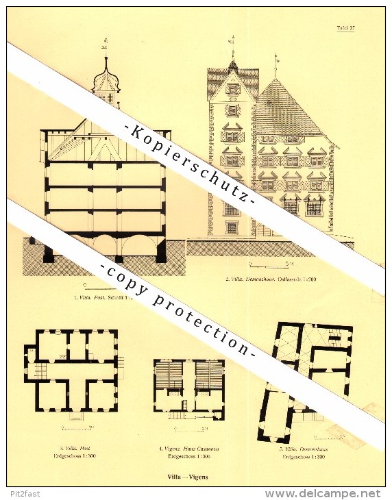 Photographien / Ansichten , 1925 , Seewis I.O. , Villa , Vigens , Prospekt , Architektur , Fotos !!! - Seewis Im Prättigau