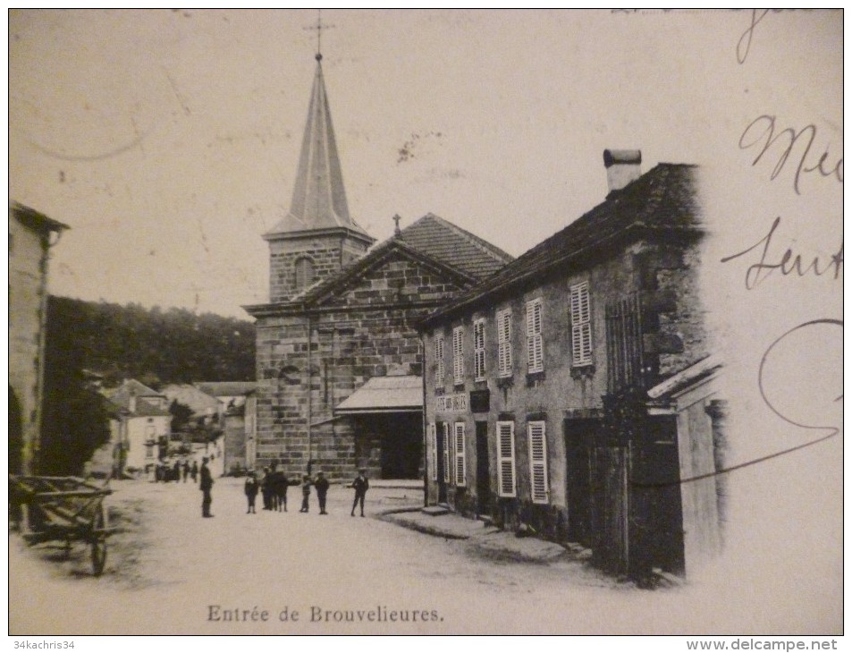 CPA  Vosges Brouvelieures Entrée Du Village - Brouvelieures