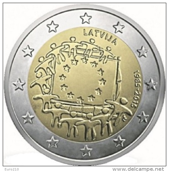 LETTONIA - 2 Euro 2015 - 30° Anniv. Bandiera Europea - UNC - Lettonie