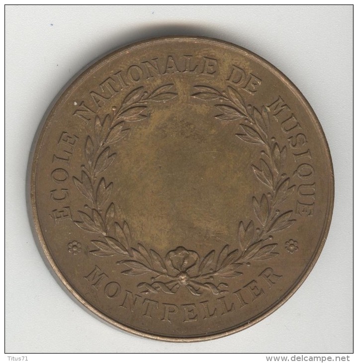 Médaille Ecole Nationale De Musique De Montpellier 41 Mm - Other & Unclassified