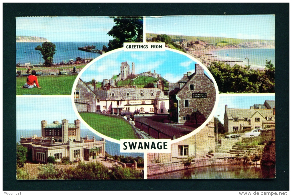 ENGLAND  -  Swanage  Multi View  Used Postcard As Scans - Swanage