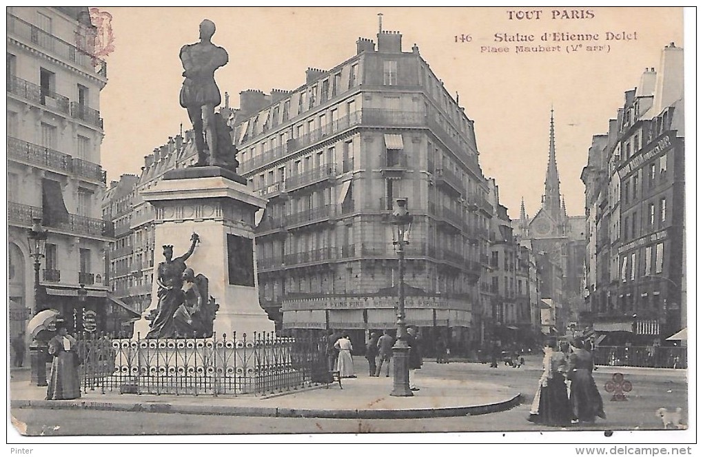 TOUT PARIS - 146 - Statue D'Etienne Dolet - Place Maubert - Arrondissement: 05
