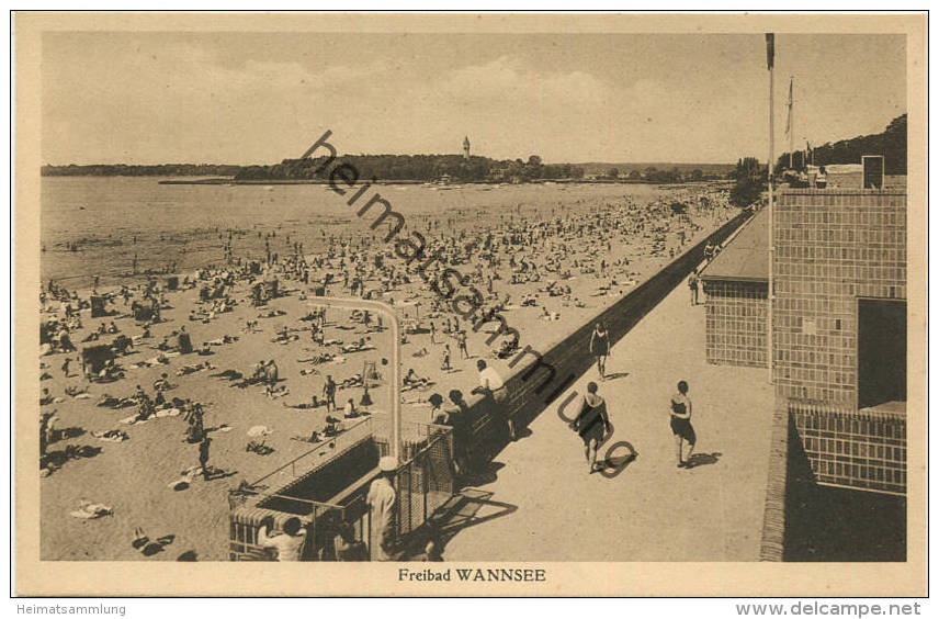 Berlin-Wannsee - Strandbad 30er Jahre - Verlag J. Goldiner Berlin - Wannsee