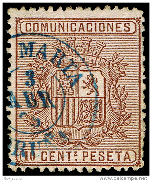 CORUÑA - EDI O 153 - MAT. FECH. TII \"SANTA MARTA\" (AZUL) - Used Stamps