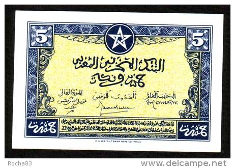 BILLET - MAROC 5 Francs Du 01 03 1944 - Pick 24 - Maroc