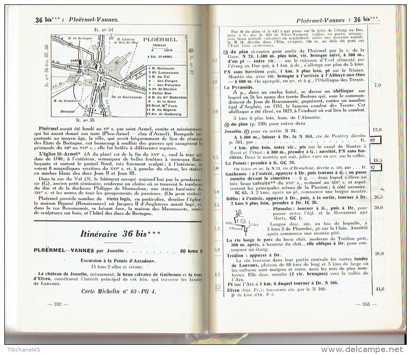 GUIDE MICHELIN 1931-1932 BRETAGNE