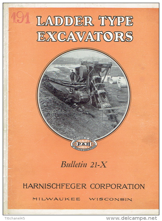 Prospectus 1930 HANISCHFEGER CORPORATION MILWAUKEE WISCONSIN - LADDER TYPE EXCAVATORS TRENCHERS - DRAGLINE - CRANE - Werbung