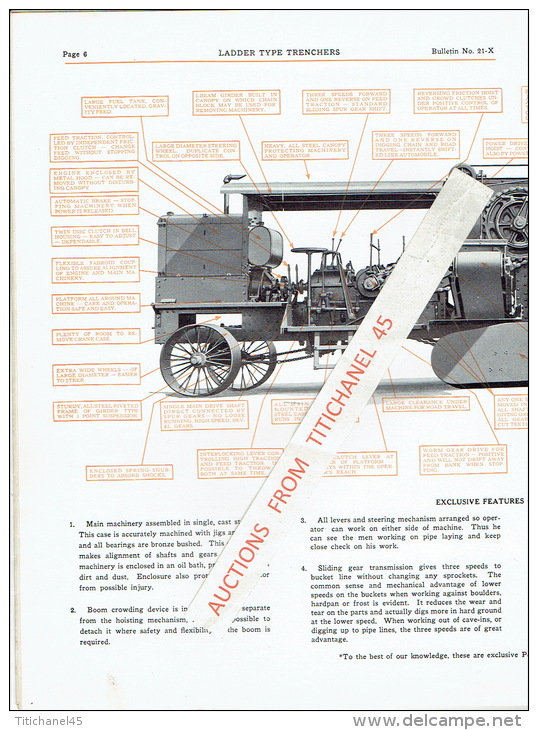 Prospectus 1930 HANISCHFEGER CORPORATION MILWAUKEE WISCONSIN - LADDER TYPE EXCAVATORS TRENCHERS - DRAGLINE - CRANE