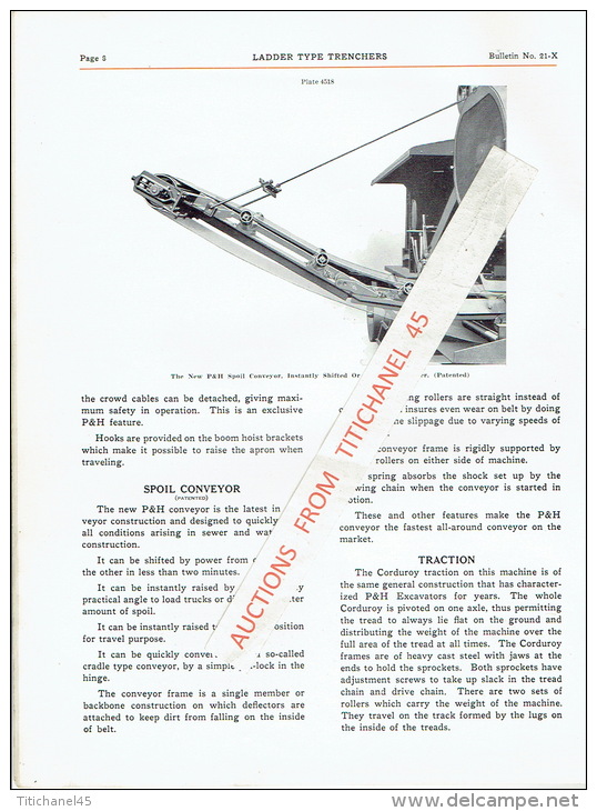 Prospectus 1930 HANISCHFEGER CORPORATION MILWAUKEE WISCONSIN - LADDER TYPE EXCAVATORS TRENCHERS - DRAGLINE - CRANE