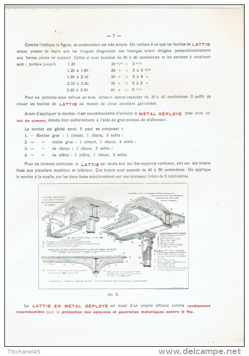 Catalogue 1912 METAL DEPLOYE SCLESSIN-lez-LIEGE - Société Liegeoise D'estampage - Armature Idéale Pour Béton, Ciment... - Publicités