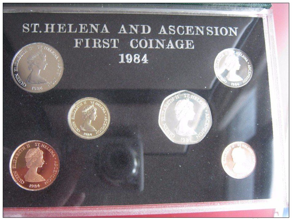 St. Helena Island 1984 6 Coin Set  Proof Royal Mint 1 Penny - 1 Pound Cased Very Rare - Saint Helena Island