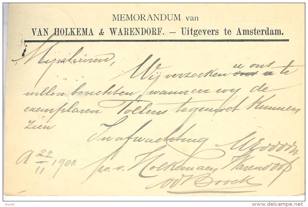 1900 Firma-brk Van AMSTERDAM Naar Dordrecht - Brieven En Documenten