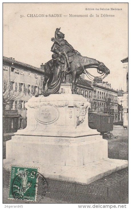 CPA CHALON SUR SAONE (Saone Et Loire) - Monument De La Défense - Chalon Sur Saone