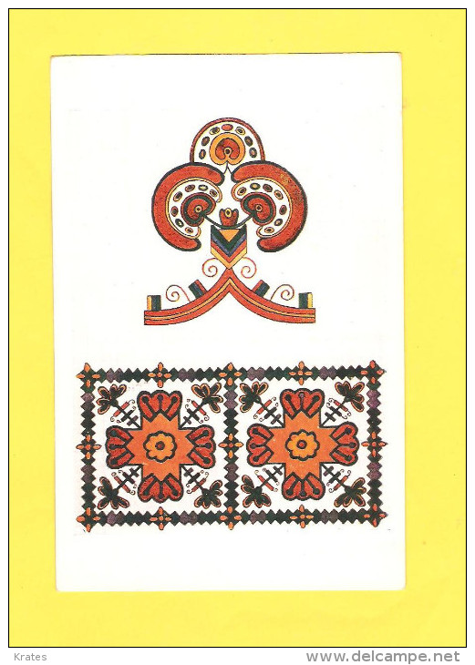 Postcard - Yugoslavia, National Costume, Ornaments     (20767) - Europe