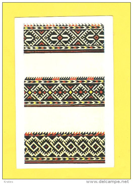 Postcard - Yugoslavia, National Costume, Ornaments     (20769) - Europe