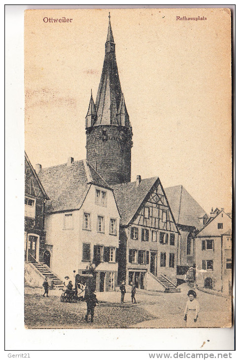 6682 OTTWEILER, Rathausplatz, Druckstelle - Kreis Neunkirchen