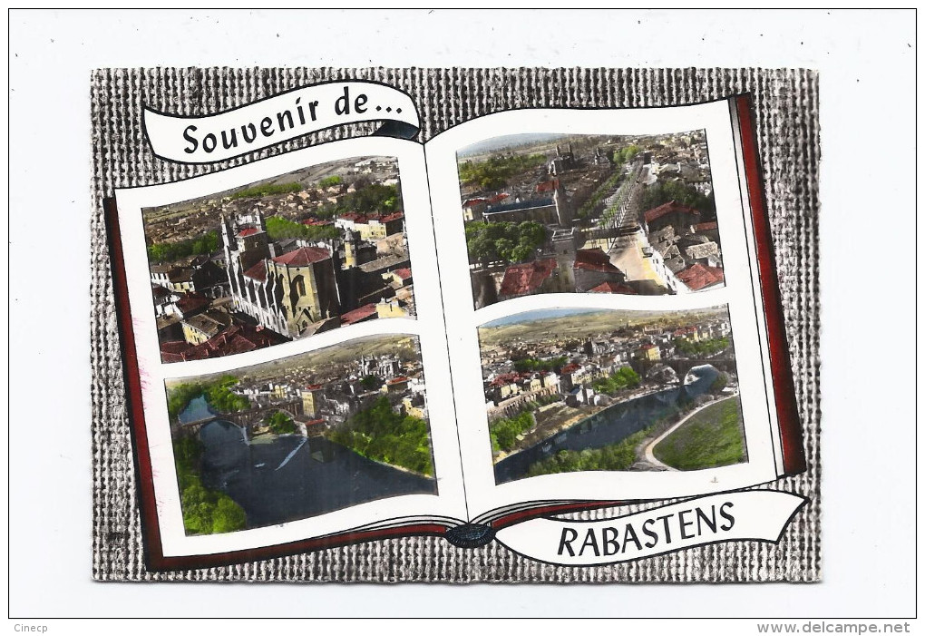 CPSM 81 - RABASTENS - SOUVENIR DE ... - TB CP Multivue Ouvrant Comme Un Livre Dont Vues Générales , Intérieur , Etc... - Rabastens