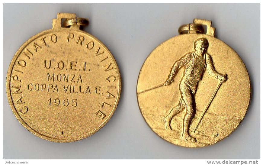 MEDAGLIA-MONZA-U.O.E.I.-SCI-CAMPIONATO PROVINCIALE-COPPA VILLA E.-1965 - Winter Sports