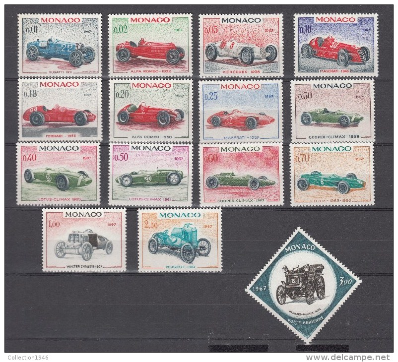 Monaco 1967,14V,set,car,auto,voiture,coche,MNH/Postfris(A1936) - Voitures