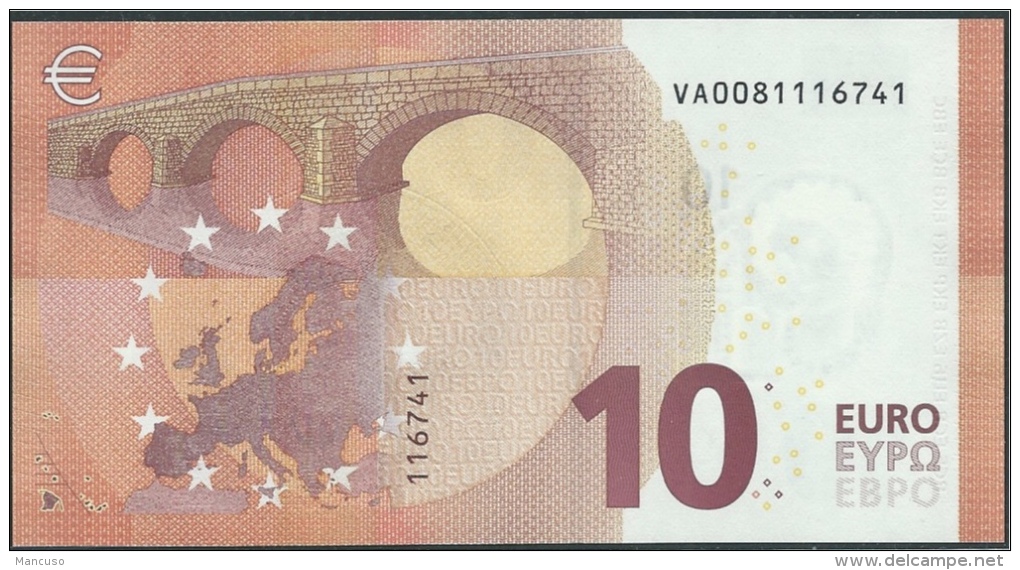 10  EURO DRAGHI  SPAGNA  VA  V001 E3   UNC - 10 Euro
